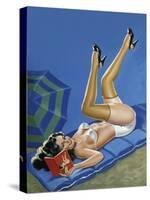 Mid-Century Pin-Ups - Wink Magazine - Merry mirthful Maiden-Peter Driben-Stretched Canvas