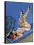 Mid-Century Pin-Ups - Wink Magazine - Merry mirthful Maiden-Peter Driben-Stretched Canvas