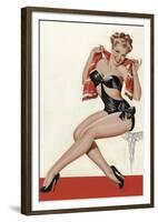 Mid-Century Pin-Ups - Wink Magazine - Silk Stockings & High Heels-Peter Driben-Framed Art Print