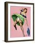 Mid-Century Pin-Ups - Wink Magazine - Strong Wind-Peter Driben-Framed Art Print