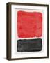 Mid Century Red and Black Study-Eline Isaksen-Framed Art Print