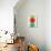 Mid Century Red Circle and Half Moons I-Eline Isaksen-Art Print displayed on a wall