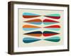 Mid Century Shapes III-Eline Isaksen-Framed Art Print