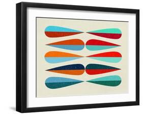 Mid Century Shapes III-Eline Isaksen-Framed Art Print