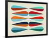 Mid Century Shapes III-Eline Isaksen-Framed Art Print