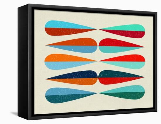 Mid Century Shapes III-Eline Isaksen-Framed Stretched Canvas