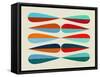 Mid Century Shapes III-Eline Isaksen-Framed Stretched Canvas