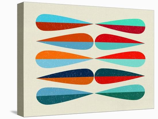 Mid Century Shapes III-Eline Isaksen-Stretched Canvas