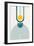 Mid Century Teal Yellow 3-Urban Epiphany-Framed Art Print