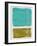 Mid Century Turquoise and Olive Study-Eline Isaksen-Framed Art Print