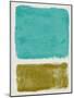 Mid Century Turquoise and Olive Study-Eline Isaksen-Mounted Art Print