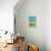 Mid Century Turquoise and Olive Study-Eline Isaksen-Stretched Canvas displayed on a wall