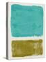 Mid Century Turquoise and Olive Study-Eline Isaksen-Stretched Canvas