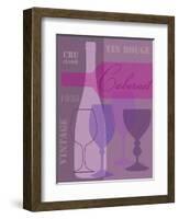 Mid Century Wine 1-Lola Bryant-Framed Art Print