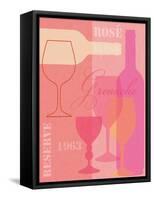Mid Century Wine 2-Lola Bryant-Framed Stretched Canvas