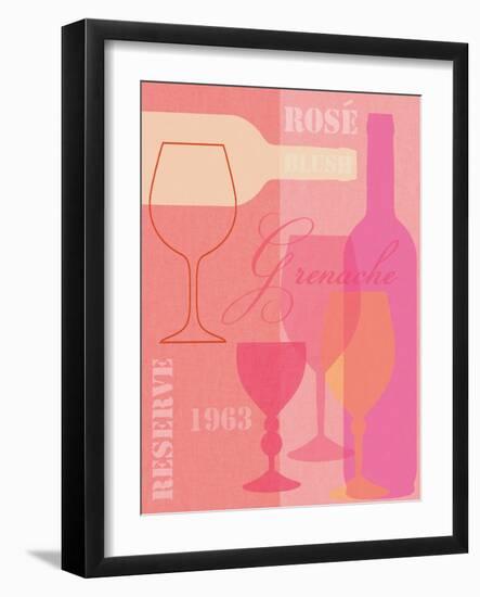 Mid Century Wine 2-Lola Bryant-Framed Art Print