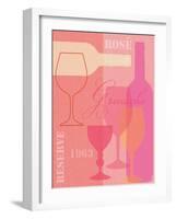 Mid Century Wine 2-Lola Bryant-Framed Art Print