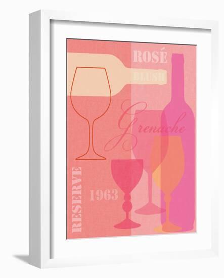 Mid Century Wine 2-Lola Bryant-Framed Art Print