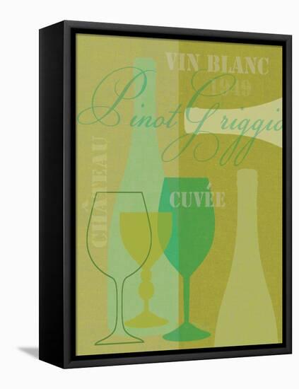 Mid Century Wine 3-Lola Bryant-Framed Stretched Canvas