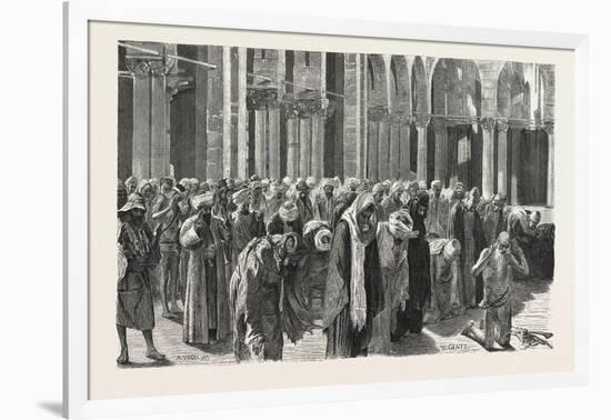 Mid-Day Prayer in Siout, Egypt, 1879-null-Framed Giclee Print