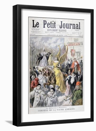 Mid-Lent Celebrations, Paris, 1896-F Meaulle-Framed Giclee Print