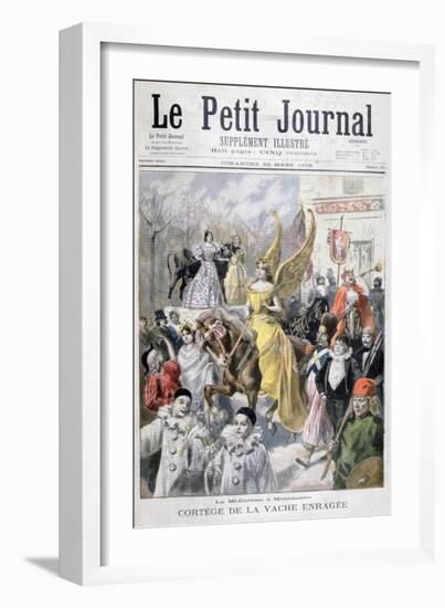 Mid-Lent Celebrations, Paris, 1896-F Meaulle-Framed Giclee Print