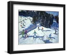 Mid-Morning on the Piste, 2004-Andrew Macara-Framed Premium Giclee Print