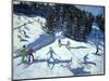 Mid-Morning on the Piste, 2004-Andrew Macara-Mounted Premium Giclee Print