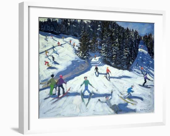 Mid-Morning on the Piste, 2004-Andrew Macara-Framed Giclee Print