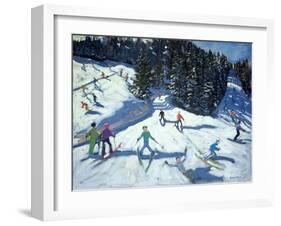 Mid-Morning on the Piste, 2004-Andrew Macara-Framed Giclee Print