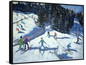 Mid-Morning on the Piste, 2004-Andrew Macara-Framed Stretched Canvas