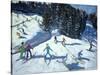 Mid-Morning on the Piste, 2004-Andrew Macara-Stretched Canvas