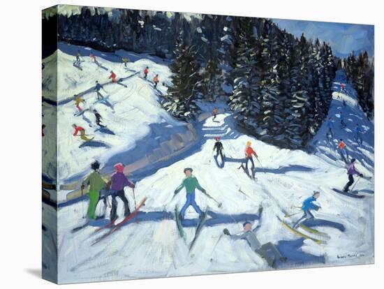 Mid-Morning on the Piste, 2004-Andrew Macara-Stretched Canvas