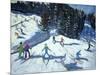 Mid-Morning on the Piste, 2004-Andrew Macara-Mounted Giclee Print