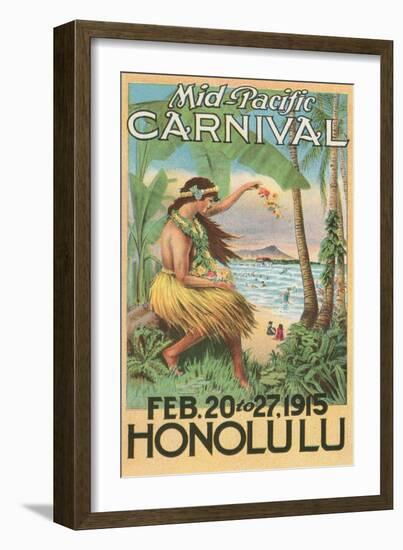 Mid-Pacific Carnival Poster, Hawaii-null-Framed Art Print