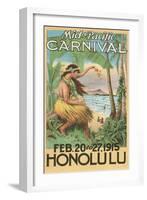 Mid-Pacific Carnival Poster, Hawaii-null-Framed Art Print