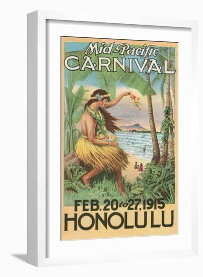 Mid-Pacific Carnival Poster, Hawaii-null-Framed Art Print