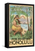 Mid-Pacific Carnival Poster, Hawaii-null-Framed Stretched Canvas