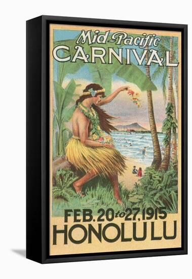 Mid-Pacific Carnival Poster, Hawaii-null-Framed Stretched Canvas