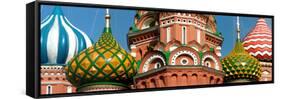 Mid Section View of a Cathedral, St. Basil's Cathedral, Red Square, Moscow, Russia-null-Framed Stretched Canvas