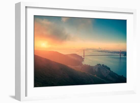 Mid-summer Morning Landscape at Golden Gate Bridge, San Francisco, California-Vincent James-Framed Photographic Print