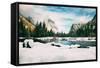 Mid Winter at Classic Valley View, Yosemite National Park, California-Vincent James-Framed Stretched Canvas