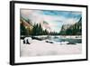 Mid Winter at Classic Valley View, Yosemite National Park, California-Vincent James-Framed Photographic Print
