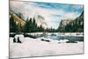 Mid Winter at Classic Valley View, Yosemite National Park, California-Vincent James-Mounted Photographic Print