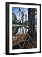 Mid Winter Riverside Reflections Yosemite National Park-Vincent James-Framed Photographic Print