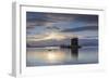 Mid-winter sunset over Loch Linnhe and Castle Stalker in winter, Argyll and Bute, Scotland-John Potter-Framed Photographic Print