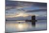 Mid-winter sunset over Loch Linnhe and Castle Stalker in winter, Argyll and Bute, Scotland-John Potter-Mounted Photographic Print