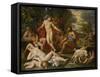 Midas and Bacchus-Nicolas Poussin-Framed Stretched Canvas
