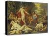 Midas and Bacchus-Nicolas Poussin-Stretched Canvas