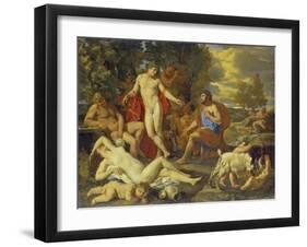 Midas and Bacchus-Nicolas Poussin-Framed Giclee Print